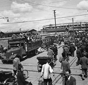 Nationalist Prints: Nationalist Troops Arrive in Shanghai
