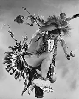 Native American Performing Traditional Dance