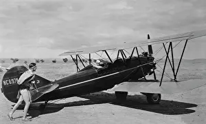 Huty32154 Prints: Native American Postal Runner And Airmail Pilot, 1938