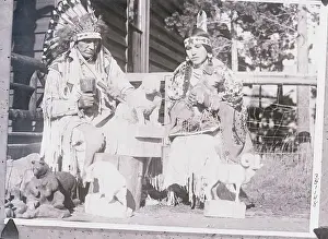 Native American Representatives with Native Artist at Work
