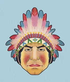 Native American Wearing Headdress