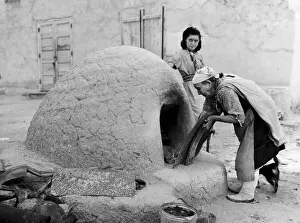 Pueblo Prints: Native American Woman Baking