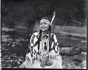 Squatting Prints: Native American Woman; Beauty Contestant
