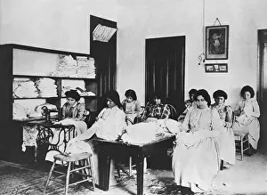 Sewing Prints: Native American Women in Mending Class