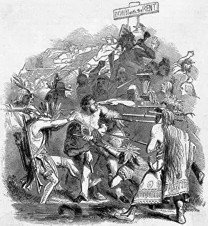 Albany Prints: Native Americans Attacking During Anti-Rent War