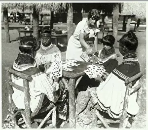 Teaching Prints: Native Americans Playing Cards
