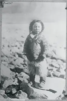 Greenland Prints: Native Esquiman Child Outdoors