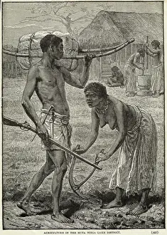 Native Man and Woman in Field