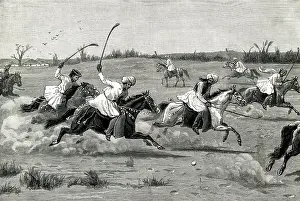 Polo Prints: Natives Of Manipur Playing Game Of Polo