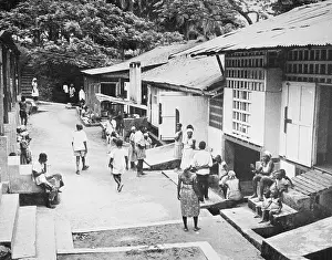 Lambarene Prints: Natives Strolling Through Hospital Area