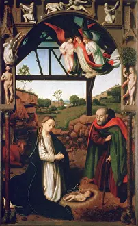 Keywording Prints: Nativity, 1452. Artist: Petrus Christus