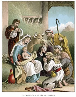 Images Dated 14th October 2011: Nativity adoration of the shepherds