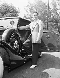 Blazer Prints: Nattily Dressed Bob Hope with His Car