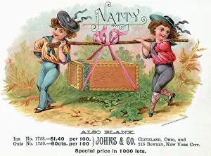Cigar Box Prints: Natty Cigar Box Label W/Navy Boys