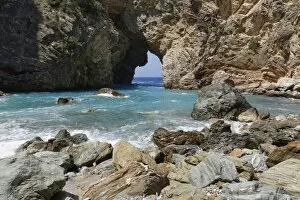Images Dated 5th June 2013: Natural arch, coast in Antiochia ad Cragum, Turkish Riviera, Gazipasa, Antalya Province, Turkey
