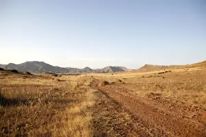 Prairie Prints: Nature reserve, semi-desert at Cabo de Gata, Andalusia, southern Spain, Europe