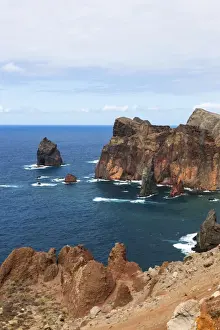 Portuguese Prints: Nature reserve with steep cliffs on the volcanic peninsula of Ponta de Sao Lourenco