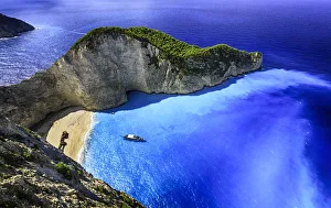 Images Dated 4th August 2015: Navagio Beach (Shipwreck Beach), Zakynthos island, Greece. ProPhoto RGB