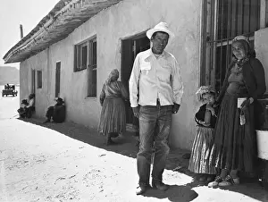 Jeans Prints: Navajo Family Outside Trading Post
