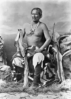 Chief Prints: Navajo War Chief Seated with Bow