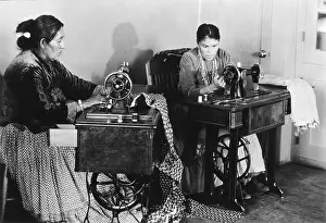 Sewing Prints: Navajo Women With Sewing Machines