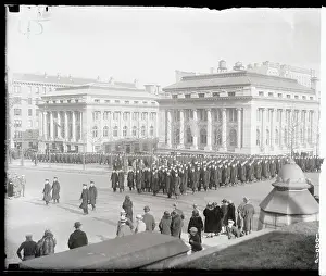 Broadway Prints: Naval Men in Formation Marching on Broadway