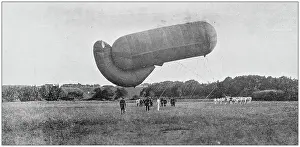 Prints of Navy and Army antique historical photographs: German War Balloon Skybound Chronicles: A Journey Through Vintage Airships: Navy and Army antique historical photographs: German War Balloon