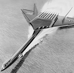 US Navy Atomic Powered Bomber Seaplane Illustration