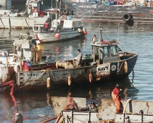 Keystone Prints: Navy Boats At Valdez Cleanup