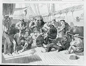 Navy Crew Sitting at Table to Eat