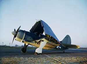 Folded Prints: Navy Curtiss-Wright SB2C Helldiver with Wings Folded Up