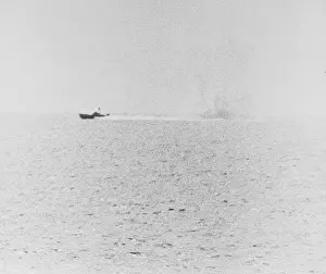 Navy Destroyer in Battle in South China Sea