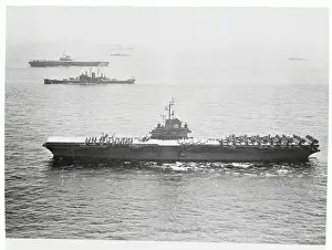Navy Fleet Sailing in the Mediterranean