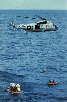 US Navy Helicopter Retrieving Astronauts