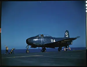 US Navy Jet Fighter After Successful Carrier Landing