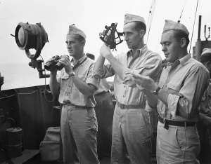 Papua New Guinea Prints: Navy Officers Performing Different Tasks