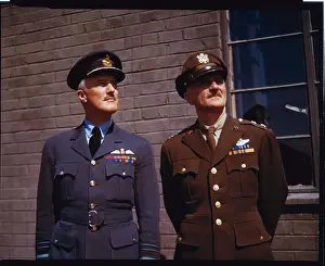 Navy Officers Posing in Uniform