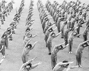 Norman Prints: Navy Reserve WAVEs Doing Stretching Exercises