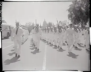 Navy Servicemen Marching in a Parade