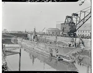 Portsmouth Prints: Navy Submarine Squalus at Port