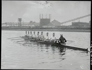 US Navy in Water at 1920 Olympics