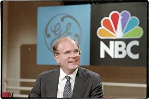 Logo Prints: NBC's Robert Wright at Press Conference