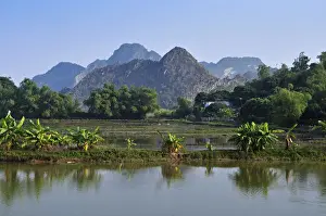 Ha Long Bay Prints: Near Ninh Binh, dry Halong Bay, Vietnam, Southeast Asia