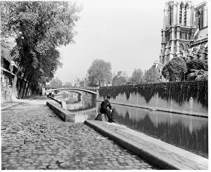 Lac0049 Prints: Near Notre Dame De Paris In France