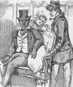 Passenger Car Prints: Negro Expulsion from Railway Car, Philadelphia Illustration