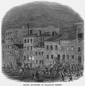 Rioter Prints: Negro Quarters in Sullivan Street Newspaper Illustration