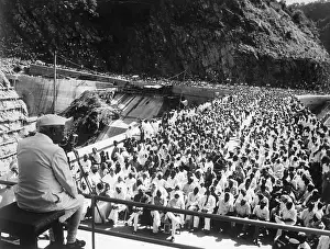 Nehru at Dedication of Bhakra Dam