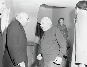 Princeton Prints: Nehru Visits With Einstein