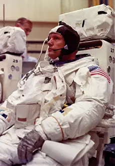 Neil Armstrong Wearing Spacesuit