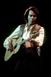Neil Diamond Prints: Neil Diamond Playing Acoustic